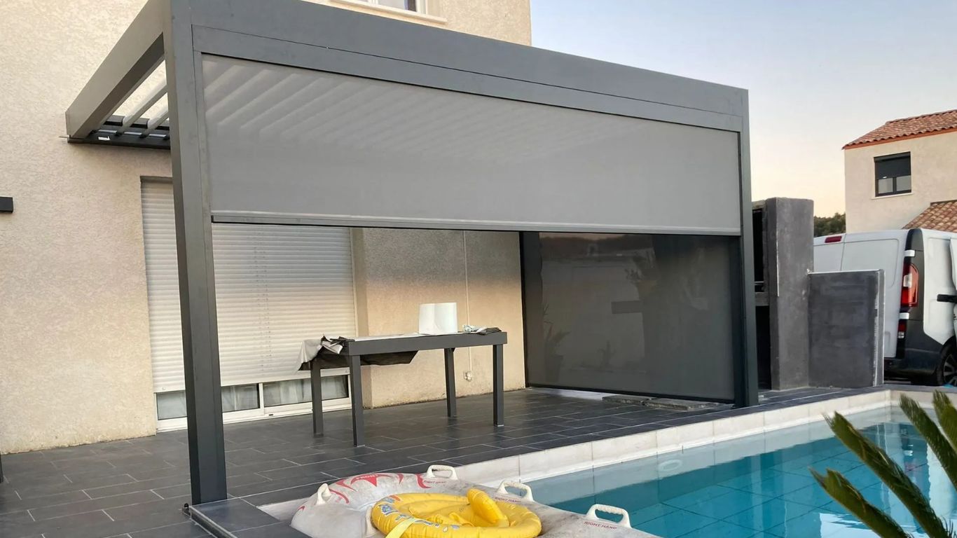 Pergola résistante au mistral et à la tramontane